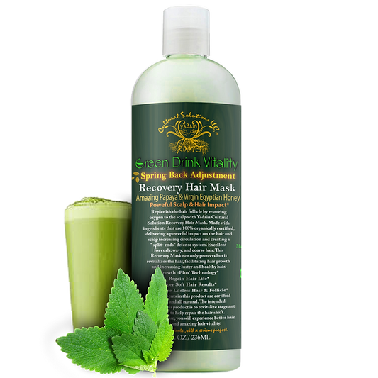 Green Drink Vitality: Spring Back Adjustment Recovery Hair Mask (8oz)