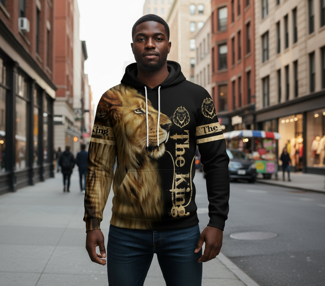 "The King" 3D Lion Hoodie