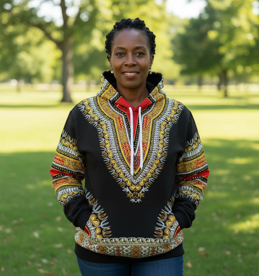 Black Dashiki Hoodie